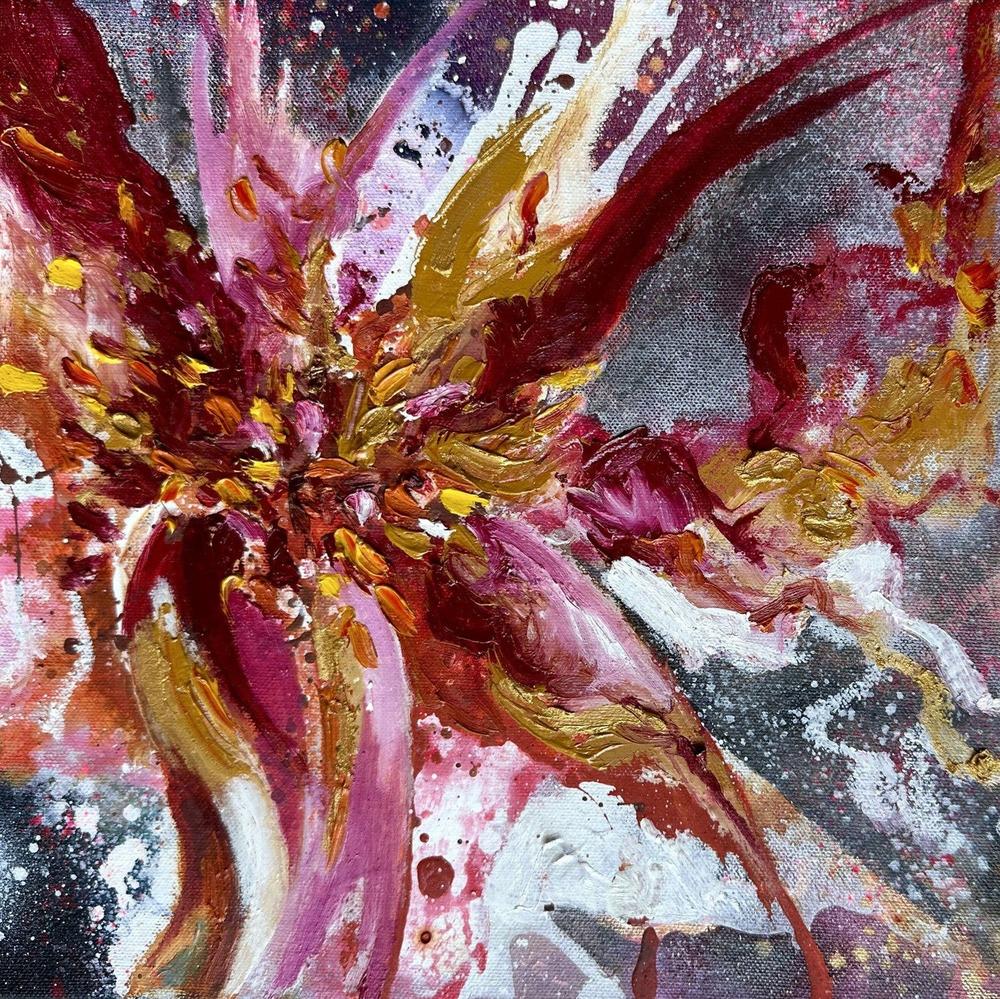 Blaze 4, Original Hand-Painted Canvas By Teagan Watts-by-Teagan Watts-original art-Gioia