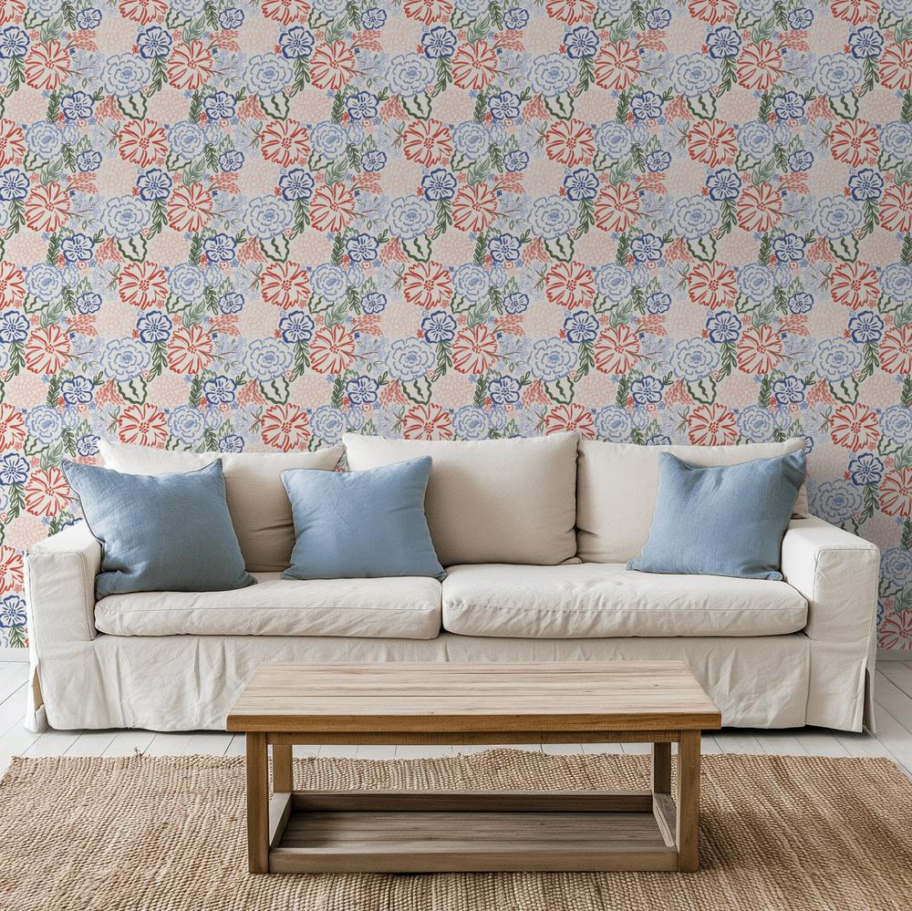 Blooming Americana Pattern VA-wallpaper-eco-friendly-easy-removal-Laura Marshall-5