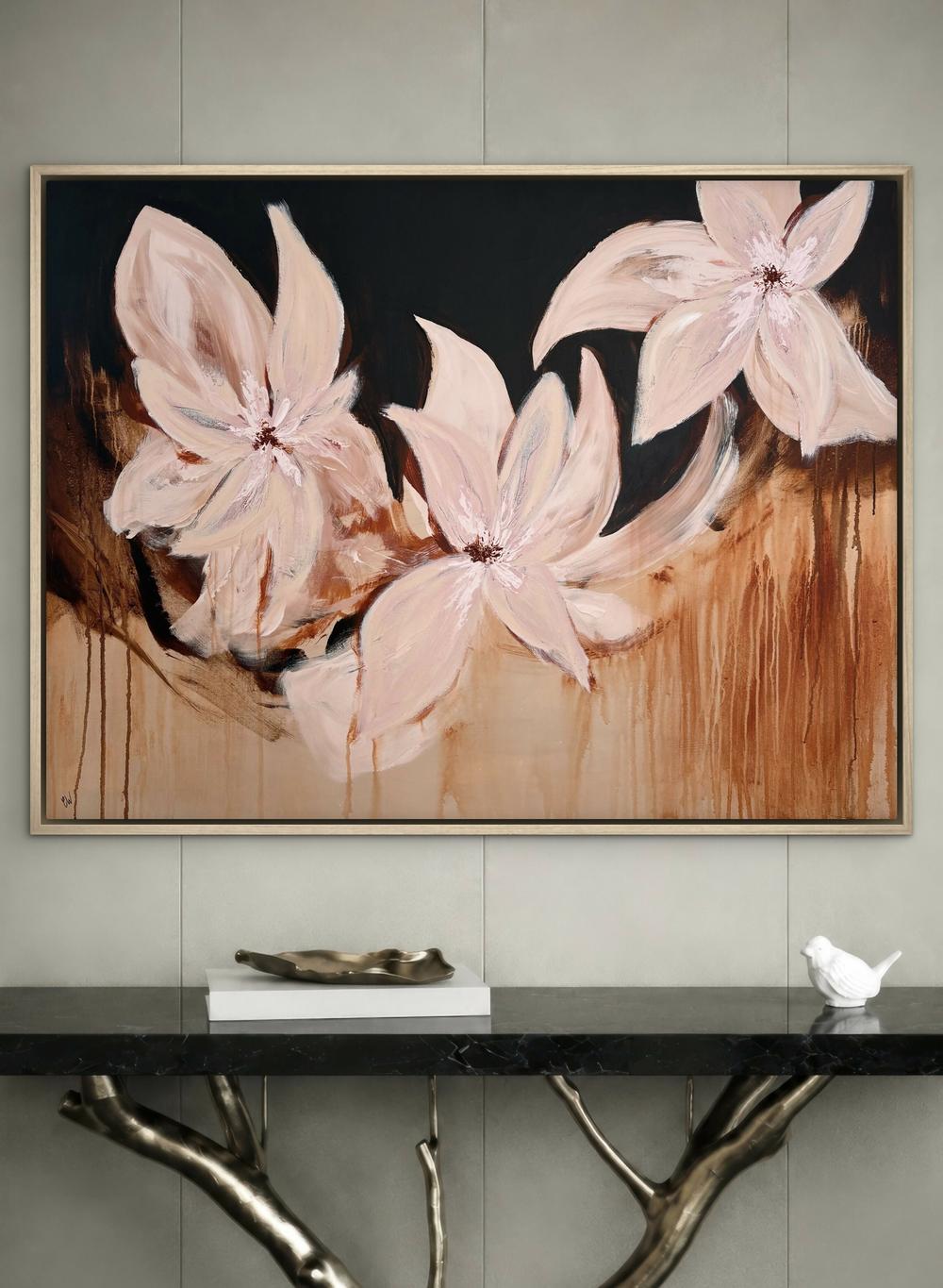 Blooming In Blush-by-Carrie Welsh-original art-Gioia