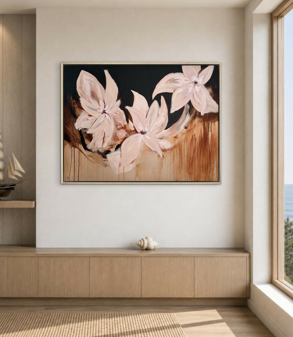 Blooming In Blush-by-Carrie Welsh-original art-Gioia