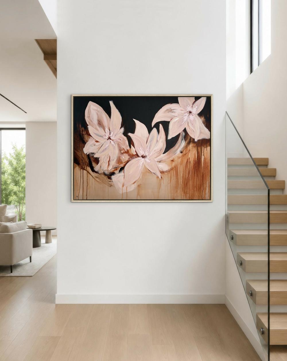 Blooming In Blush-by-Carrie Welsh-original art-Gioia