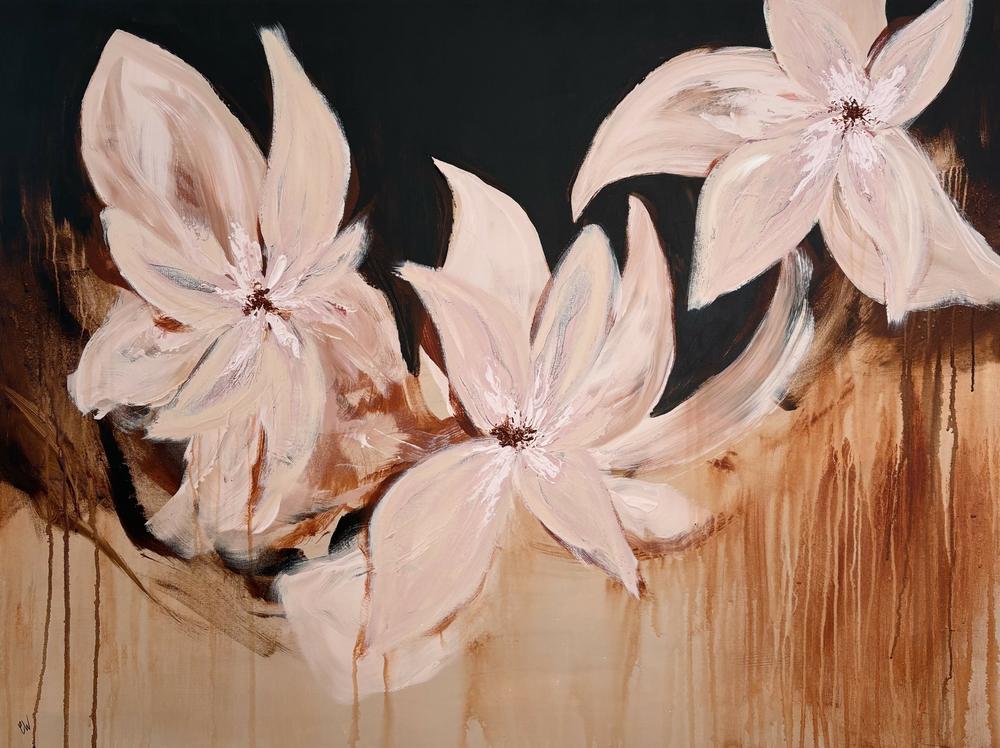 Blooming In Blush-by-Carrie Welsh-original art-Gioia