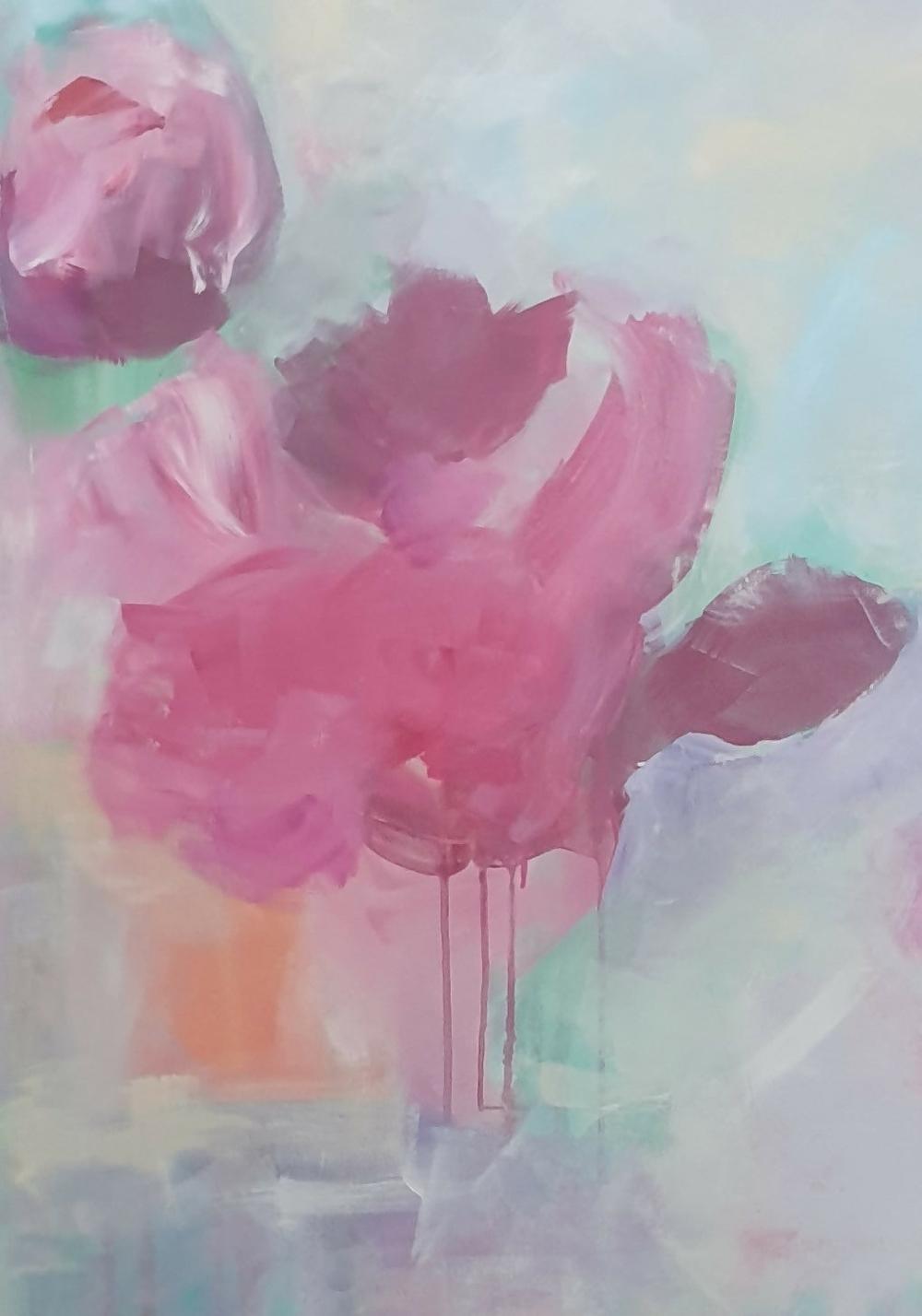Blooming-by-Fiona Hill-original art-Gioia