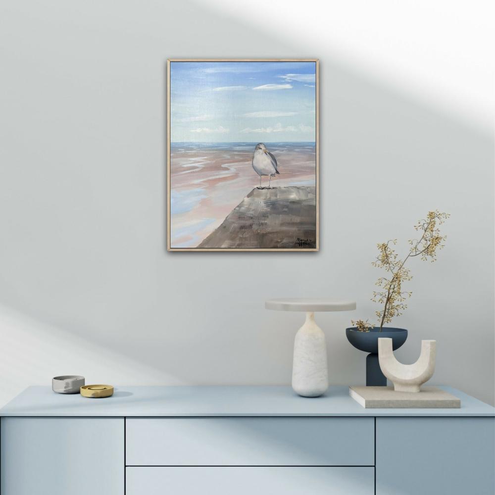 Blue Birds Eye View, Original Hand-painted Artwork By Meredith Howse-by-Meredith Howse-original art-Gioia