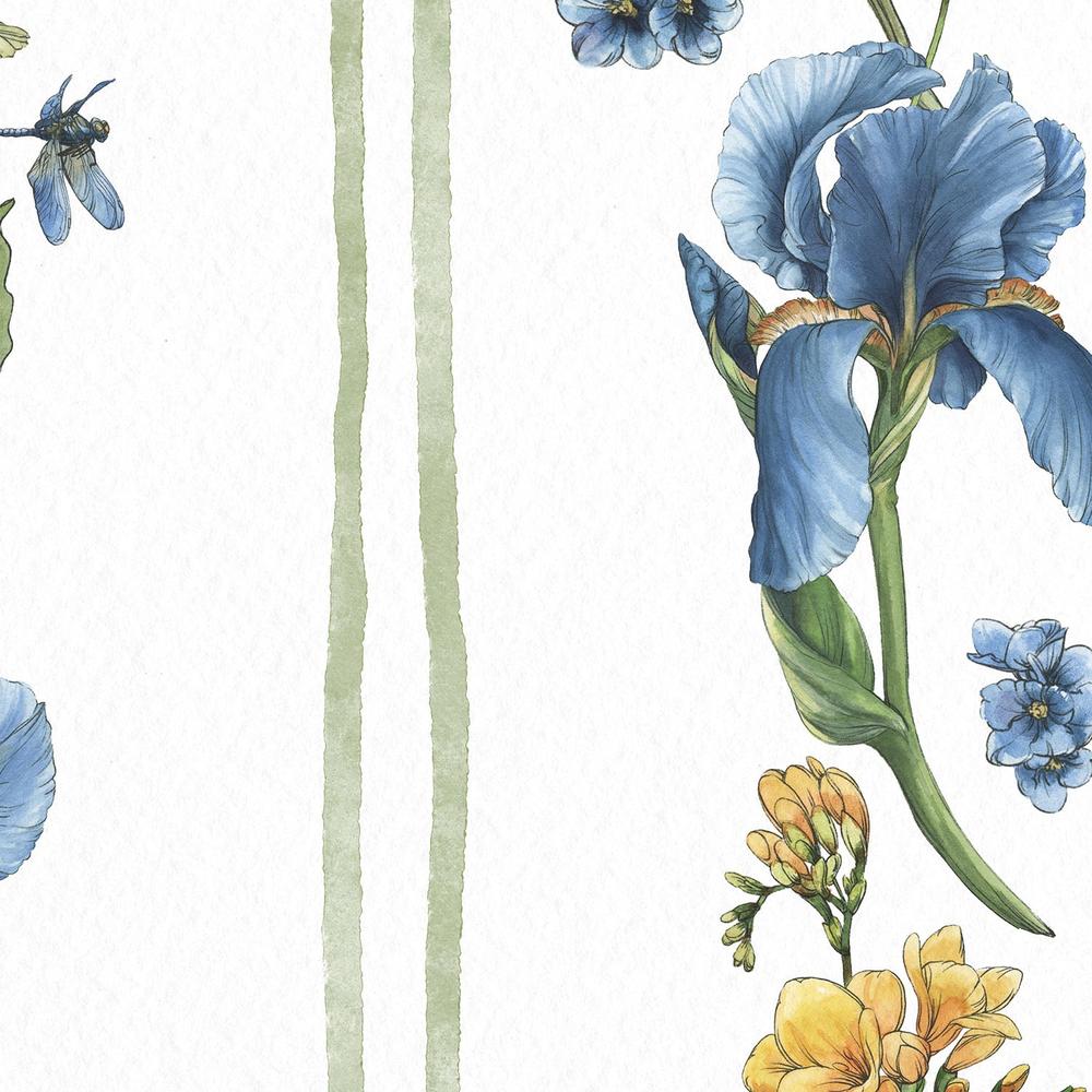 Blue Botanica Pattern IIA-wallpaper-eco-friendly-easy-removal-Leslie Trimbach-3