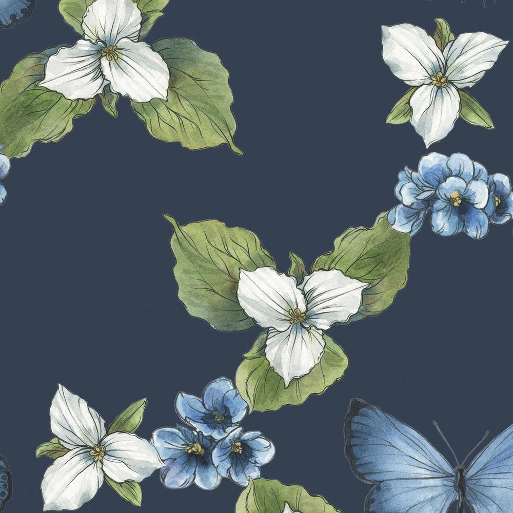 Blue Botanica Pattern VC-wallpaper-eco-friendly-easy-removal-Leslie Trimbach-3