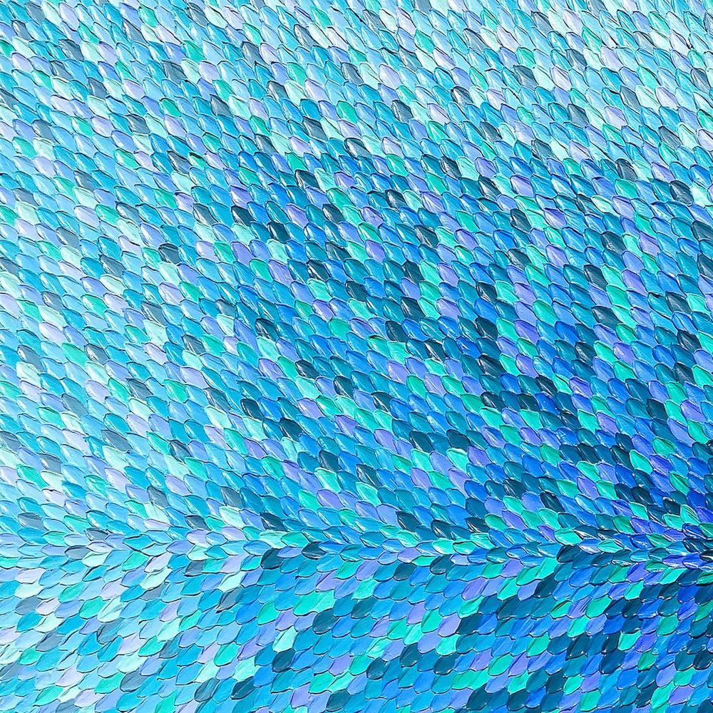 Blue Lagoon, Original Hand-Painted Canvas By Guzaliya Xavier-by-Guzaliya Xavier-original art-Gioia