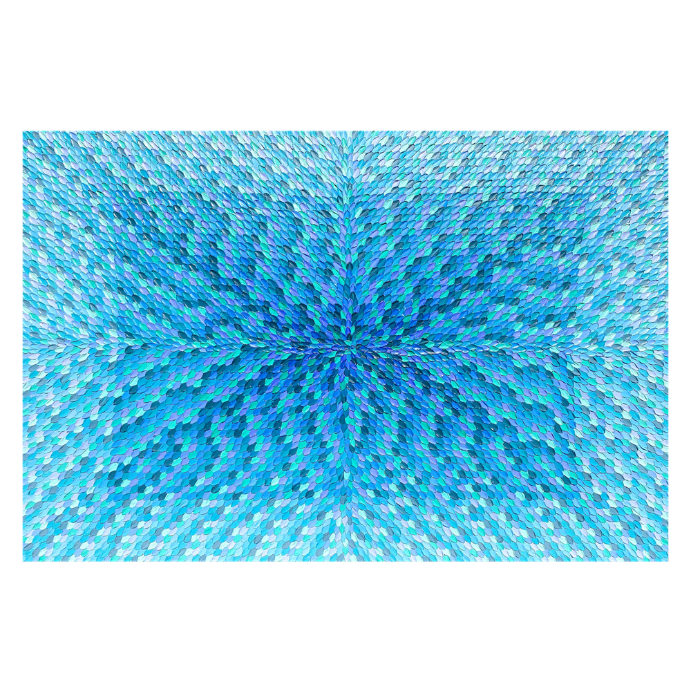 Blue Lagoon, Original Hand-Painted Canvas By Guzaliya Xavier-by-Guzaliya Xavier-original art-Gioia