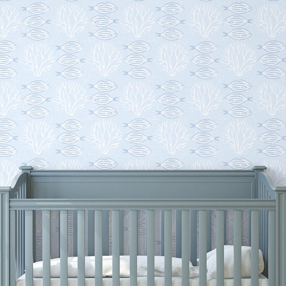 Blue Marine Life-wallpaper-eco-friendly-easy-removal-Gioia Wall Art-2