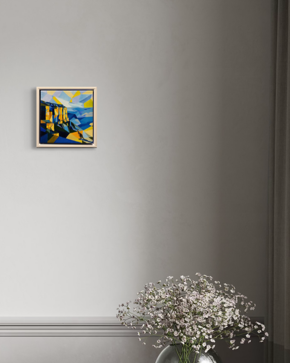 Blue Mountain Echoes-by-Vasily Kulchenko-original art-Gioia