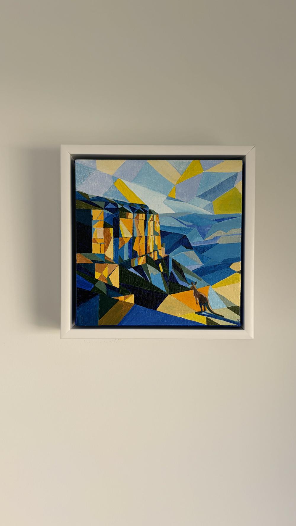 Blue Mountain Echoes-by-Vasily Kulchenko-original art-Gioia