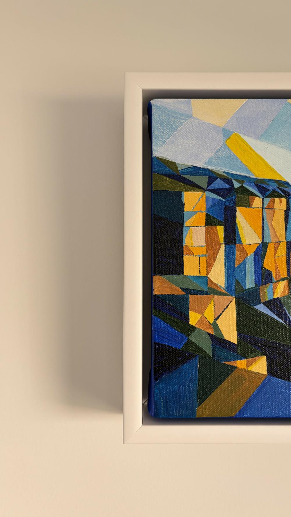Blue Mountain Echoes-by-Vasily Kulchenko-original art-Gioia