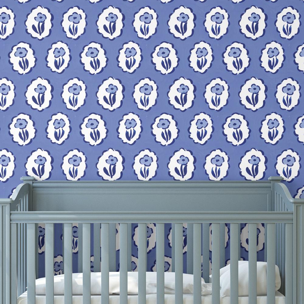 Blue Reverie Pattern VIB-wallpaper-eco-friendly-easy-removal-Laura Marshall-2