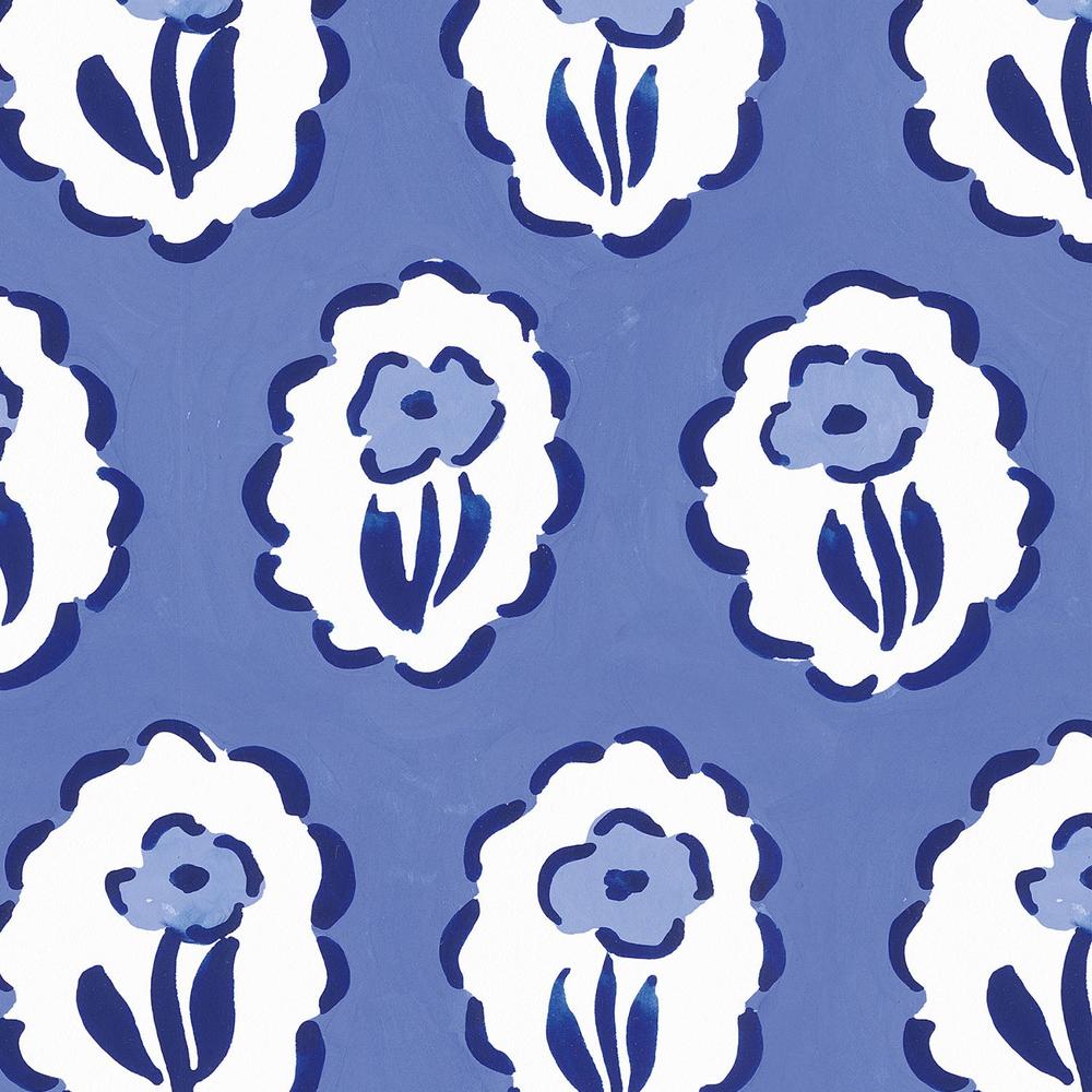 Blue Reverie Pattern VIB-wallpaper-eco-friendly-easy-removal-Laura Marshall-4