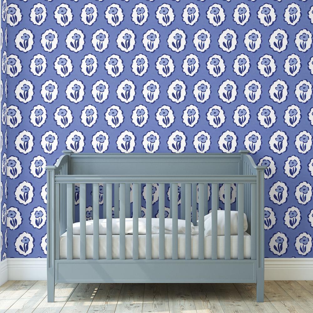 Blue Reverie Pattern VIB-wallpaper-eco-friendly-easy-removal-Laura Marshall-5
