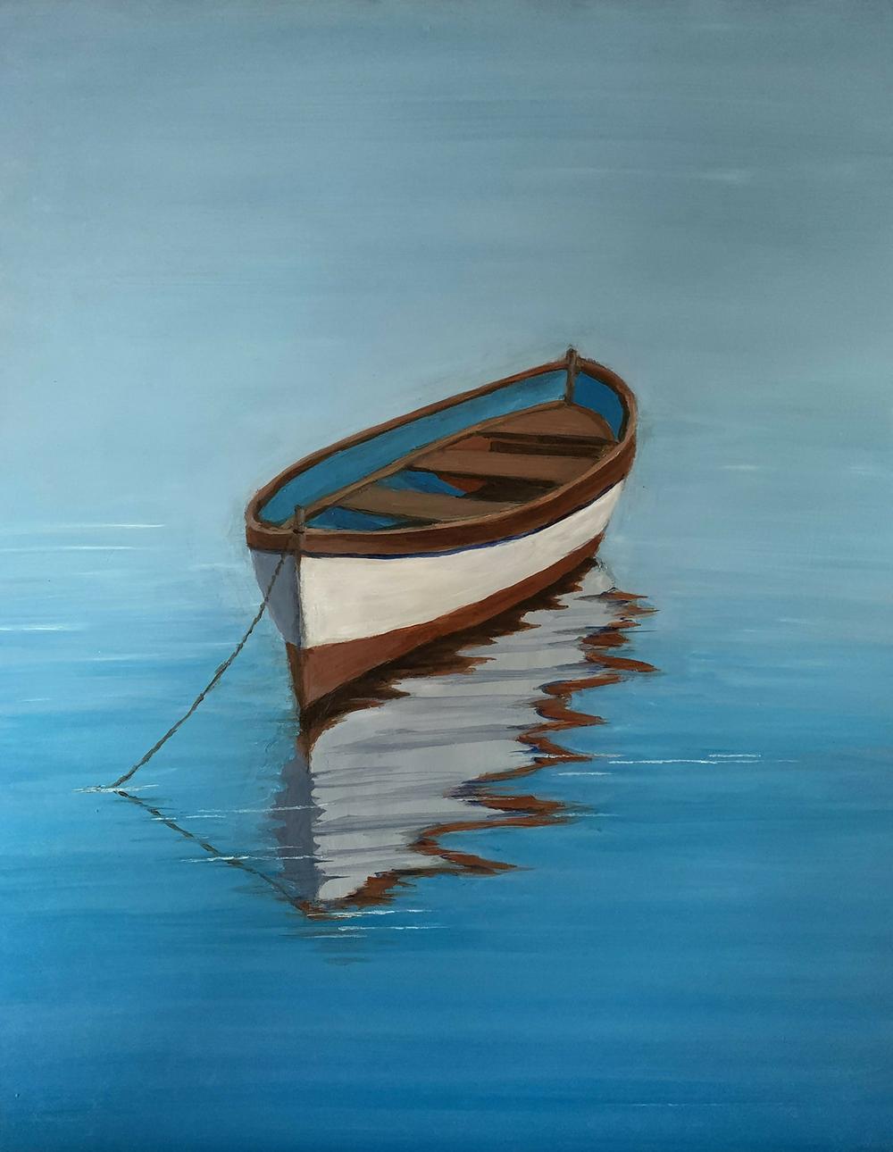 Blue on Blue-by-Pamela Gleeson-original art-Gioia