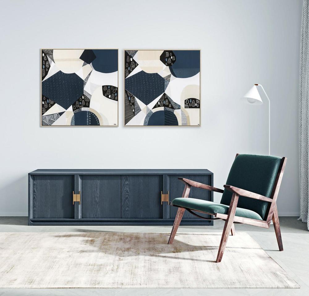 Bluestone Heritage 1, Original Hand-Painted Canvas By Ani Ipradjian-by-Ani Ipradjian-original art-Gioia