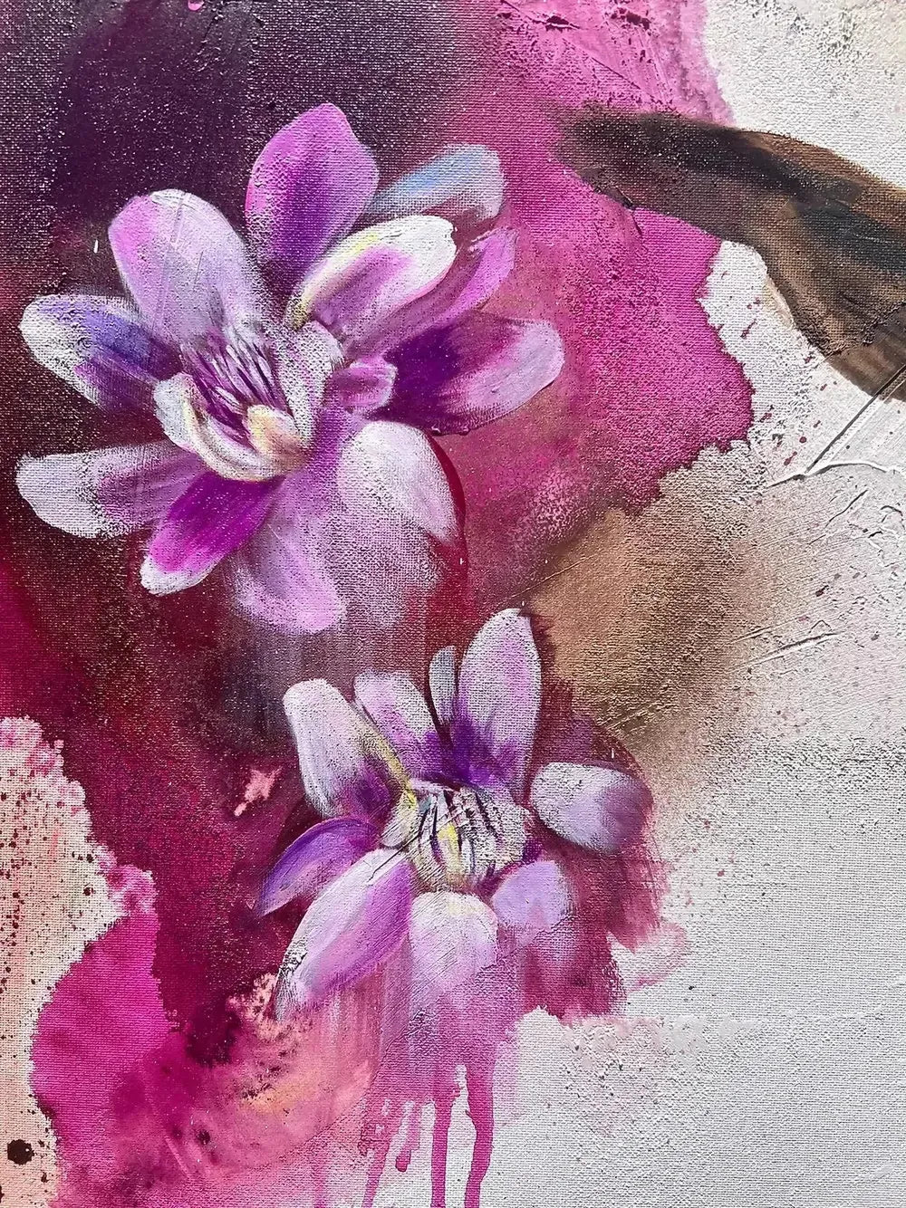 Blushing Duet, Original Hand-Painted Canvas By Emily Birdsey-by-Emily Birdsey-original art-Gioia