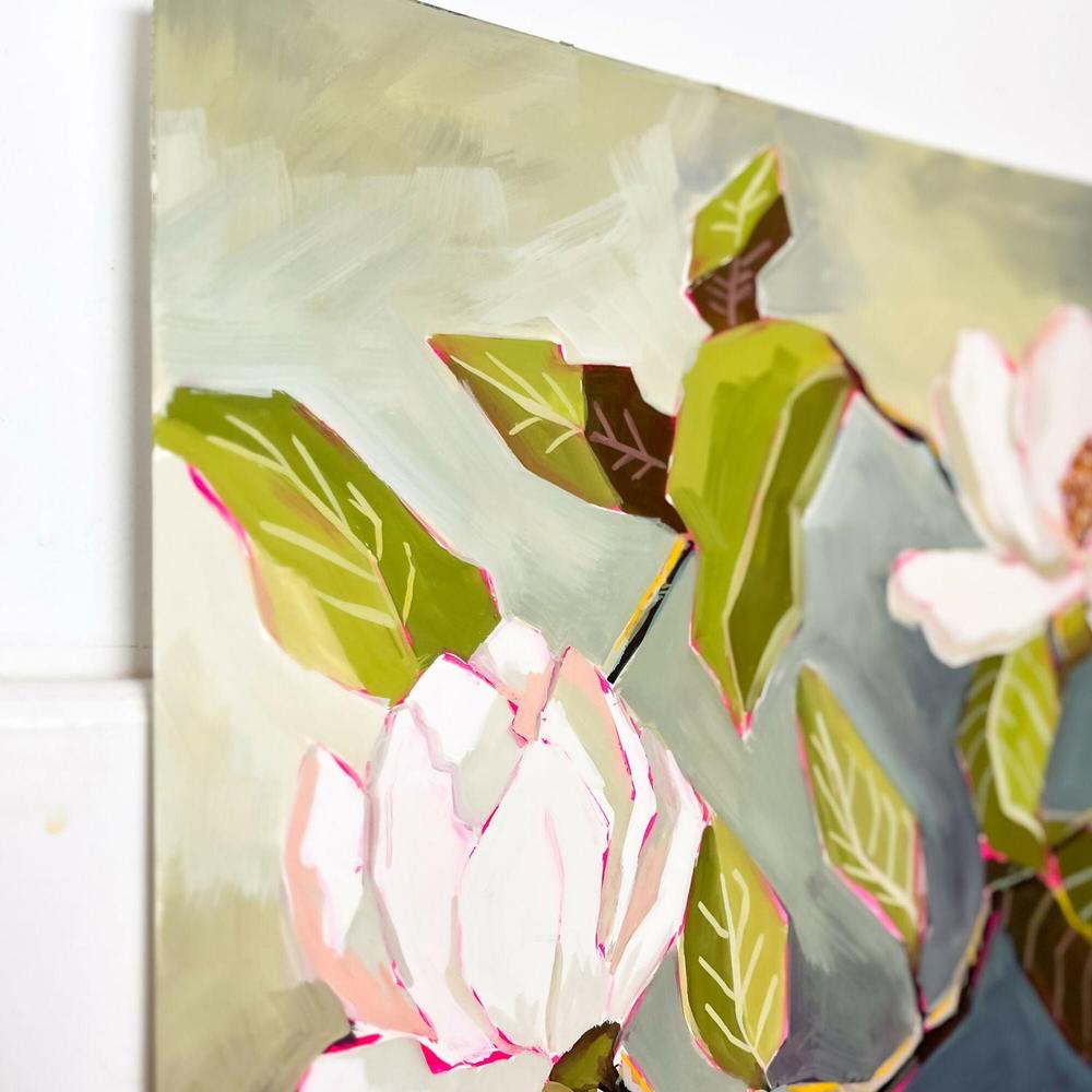 Bold Bloom Gouache Original Painting-by-Lucrecia Caporale-original art-Gioia