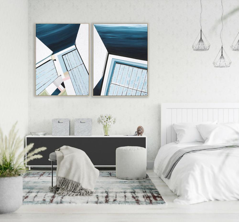 Bondi Icebergs 1, Original Hand-Painted Canvas By Ani Ipradjian-by-Ani Ipradjian-original art-Gioia