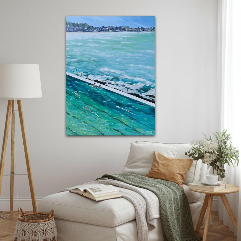 Bondi View. Original Hand-Painted Canvas By Meredith Howse-by-Meredith Howse-original art-Gioia