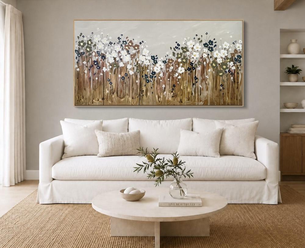 Botanical Abundance on Ochre-by-Naomi Crowther Original Artwork-original art-Gioia