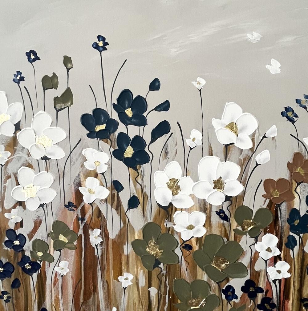 Botanical Abundance on Ochre-by-Naomi Crowther Original Artwork-original art-Gioia