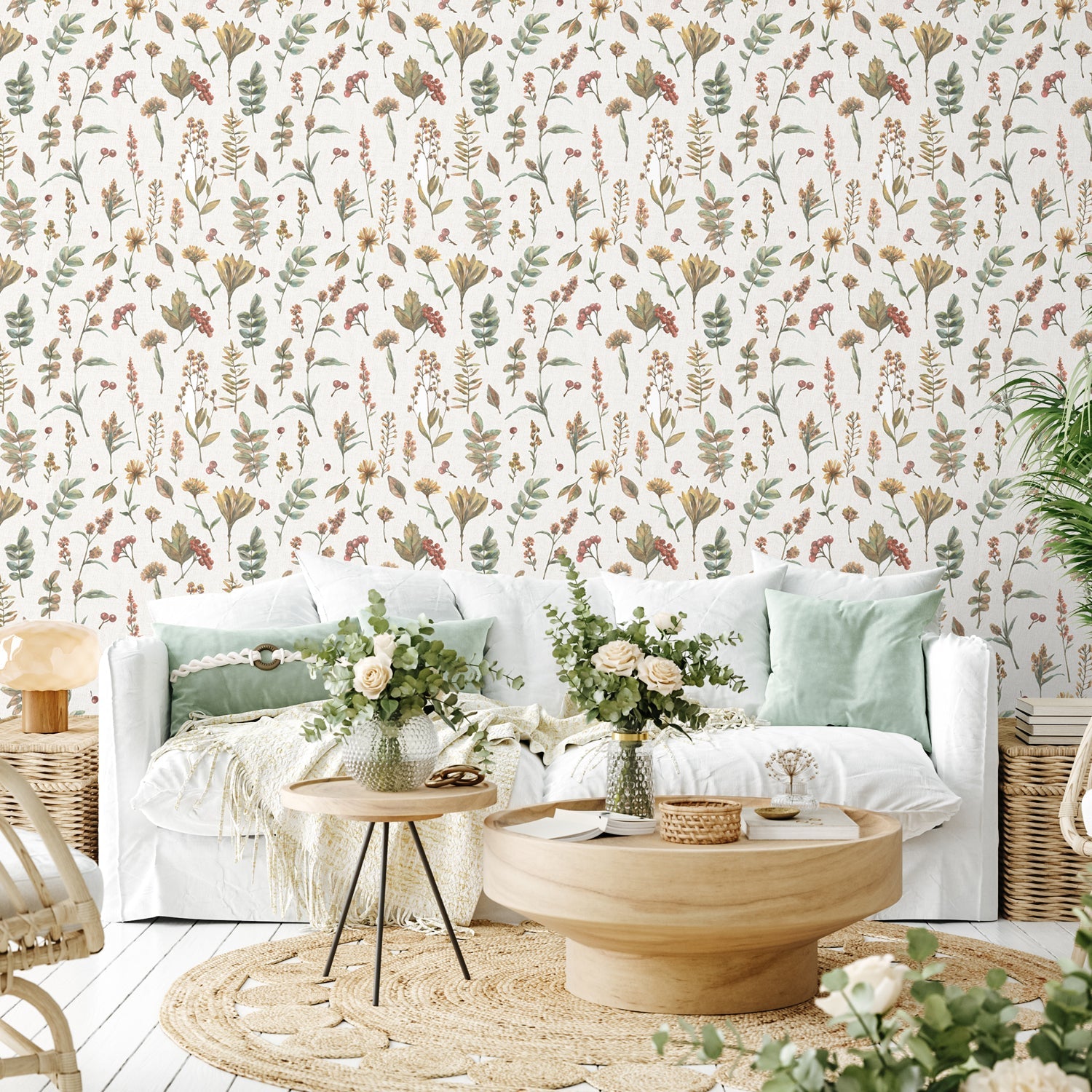 Bountiful Harvest Pattern I, Style A, Wallpaper