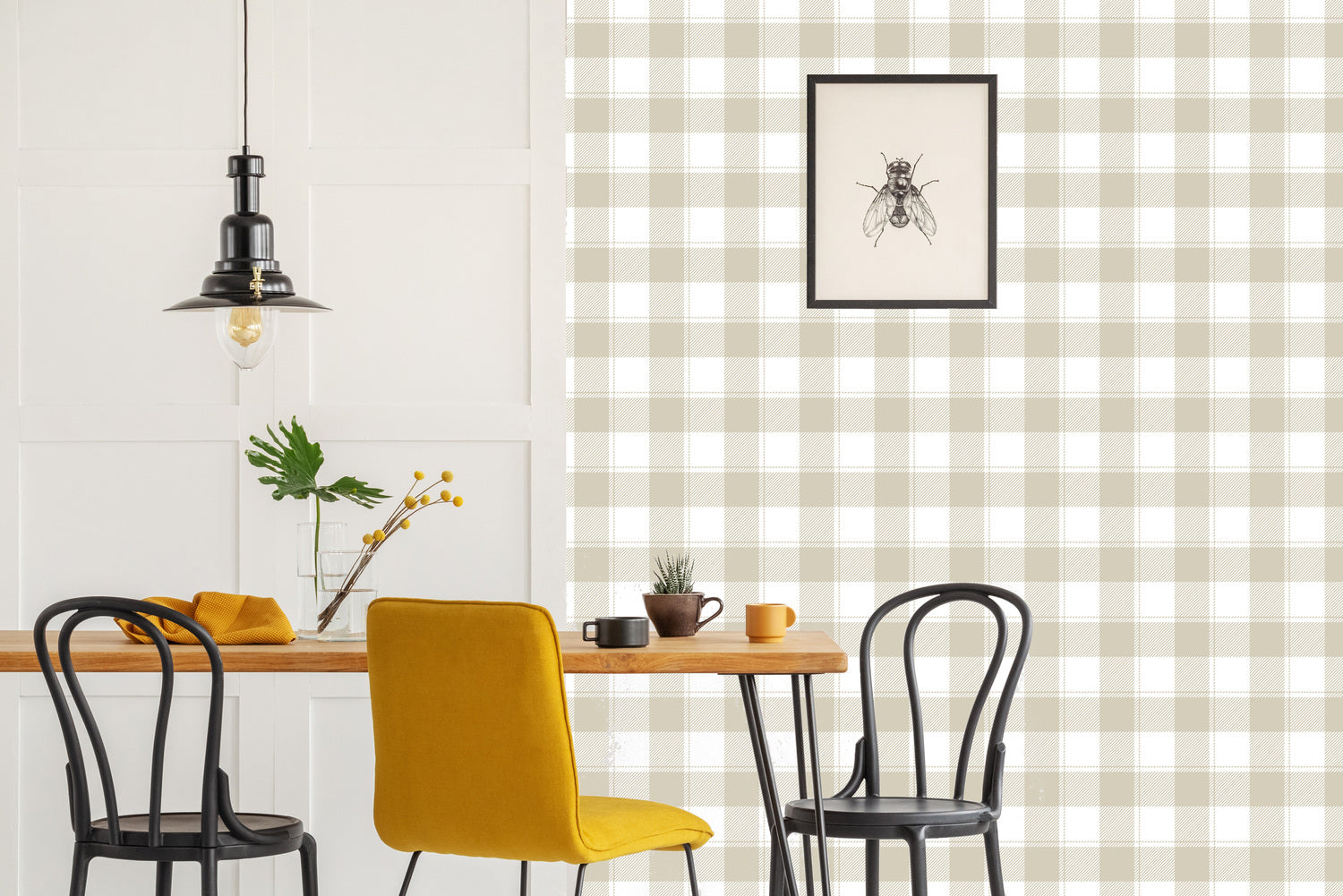 Buffalo Linen Check Wallpaper