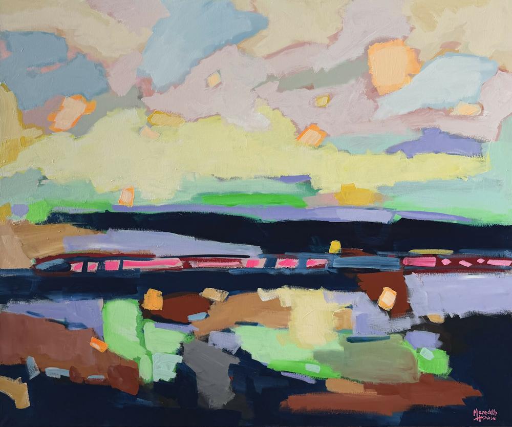 Bullet Train , Original Artwork-by-Meredith Howse-original art-Gioia