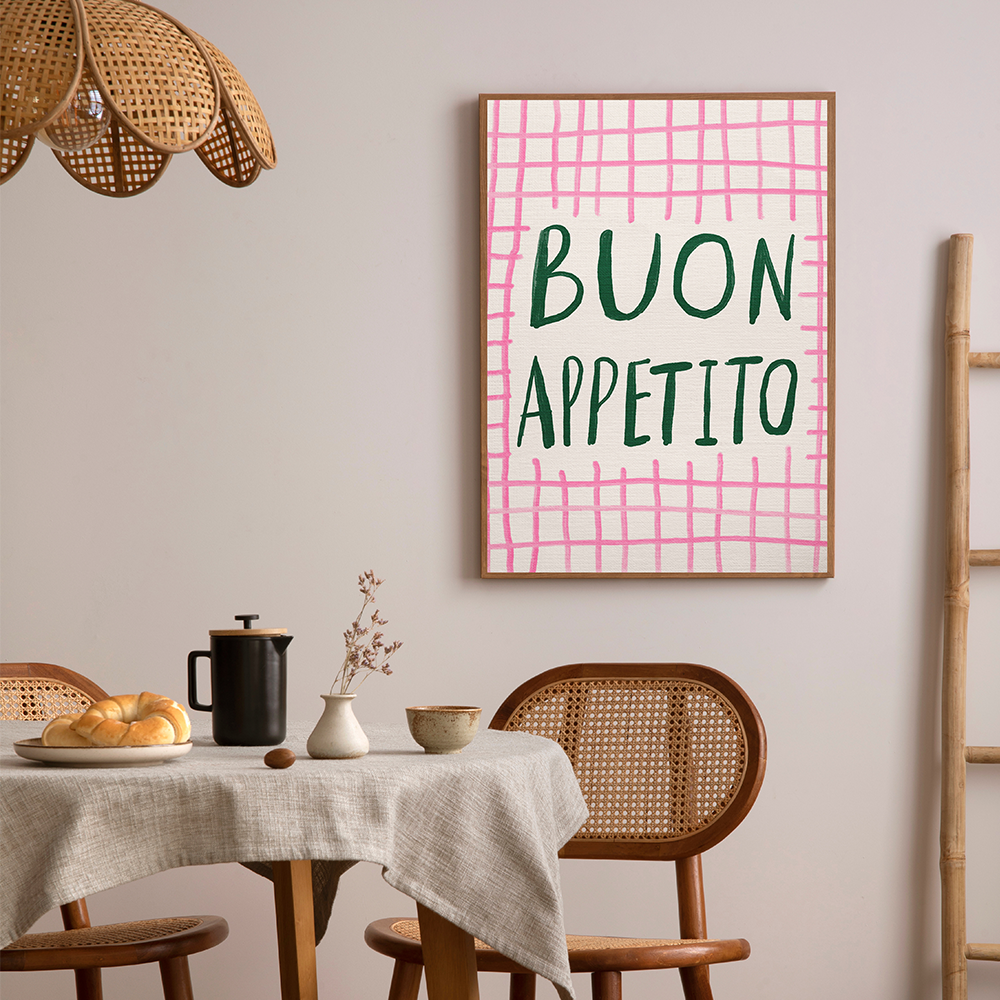 Buon Appetito Pink Green