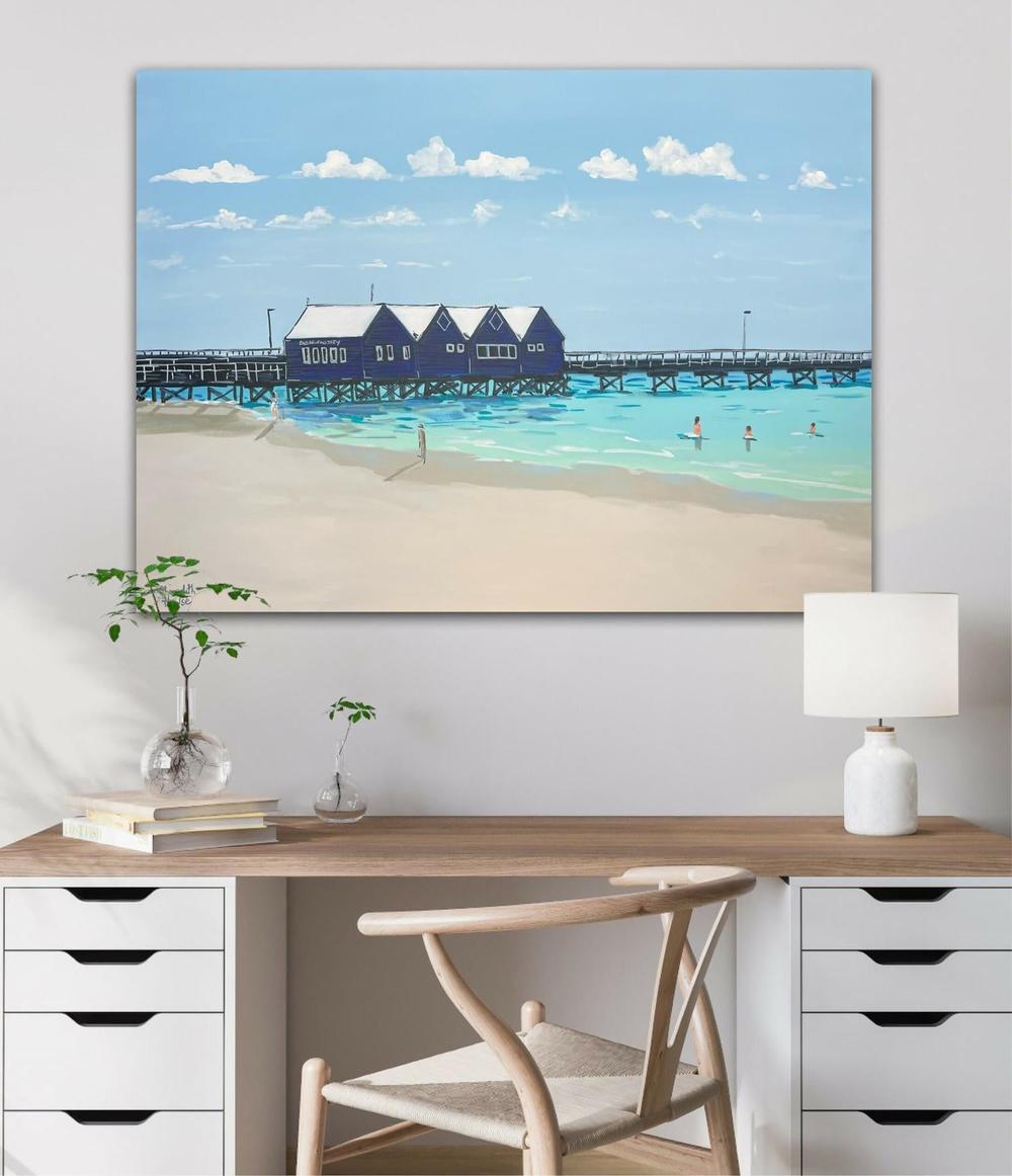 Busselton, Western Australia, Original Hand-Painted Canvas By Meredith Howse-by-Meredith Howse-original art-Gioia