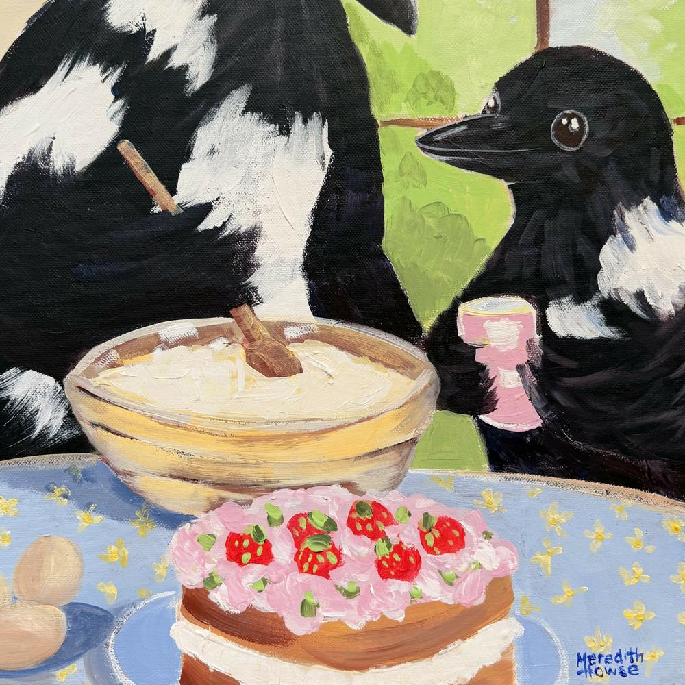 Cake with Mum-by-Meredith Howse-original art-Gioia