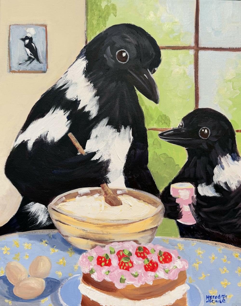 Cake with Mum-by-Meredith Howse-original art-Gioia