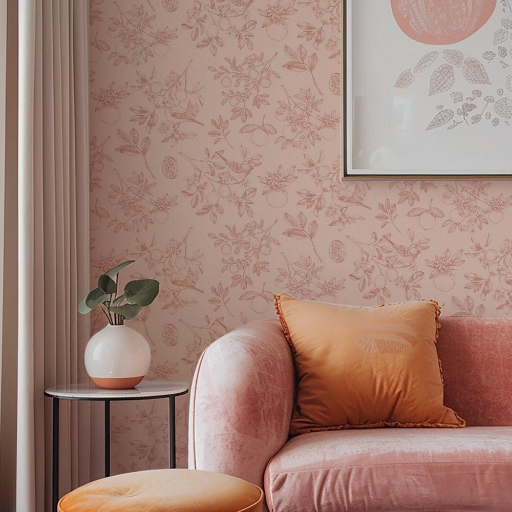 Citrus Wings Pattern IIF-wallpaper-eco-friendly-easy-removal-Beth Grove-2