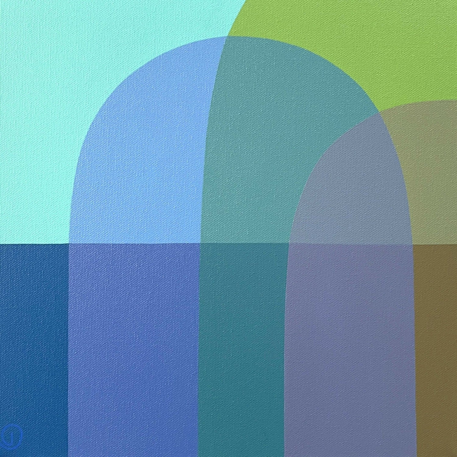Beach Days I, Original Hand-Painted Canvas By Charlotte De Pace