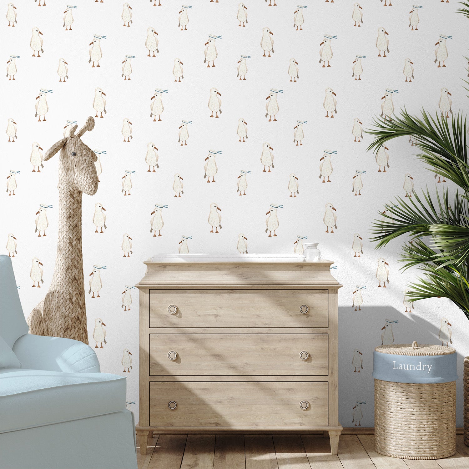 Coastal Bird-wallpaper-eco-friendly-easy-removal-Gioia Wall Art-5