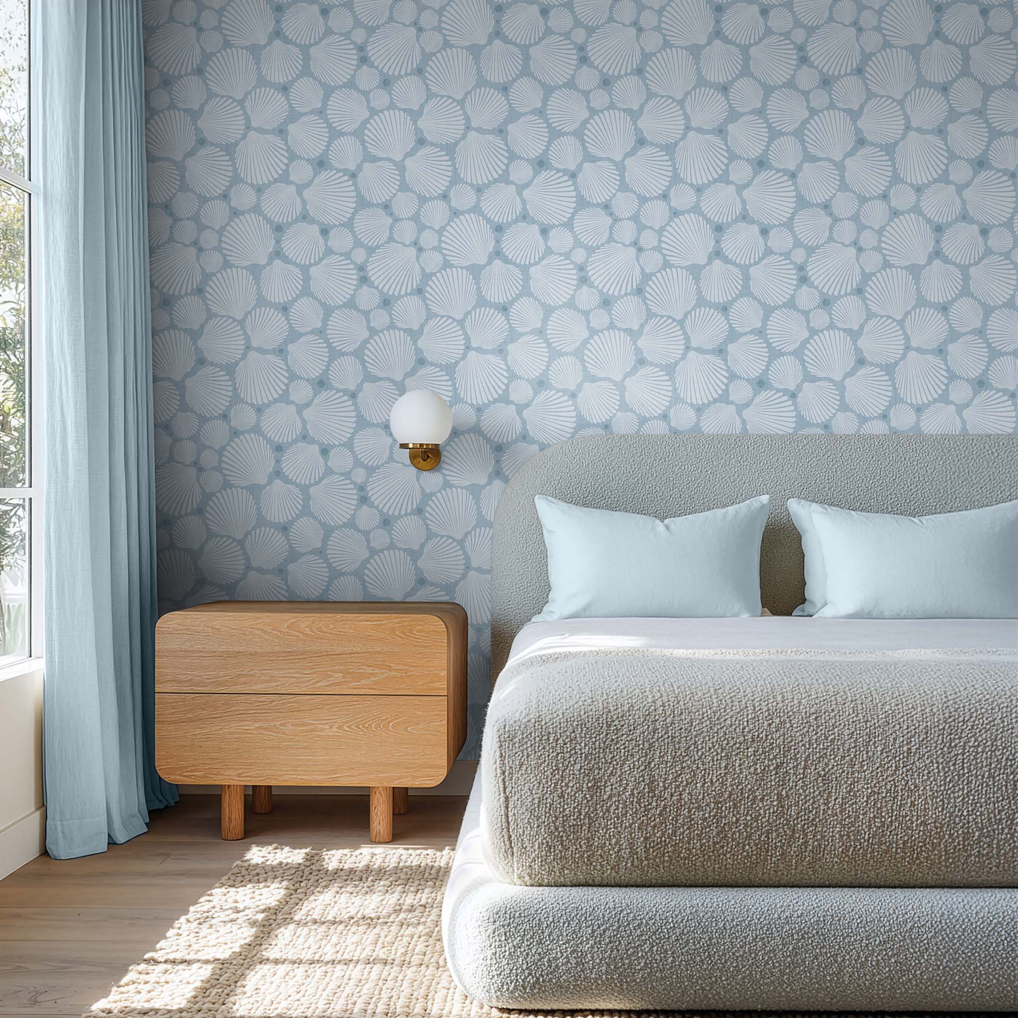 Coastal Blue Scallops-wallpaper-eco-friendly-easy-removal-Gioia Wall Art-5