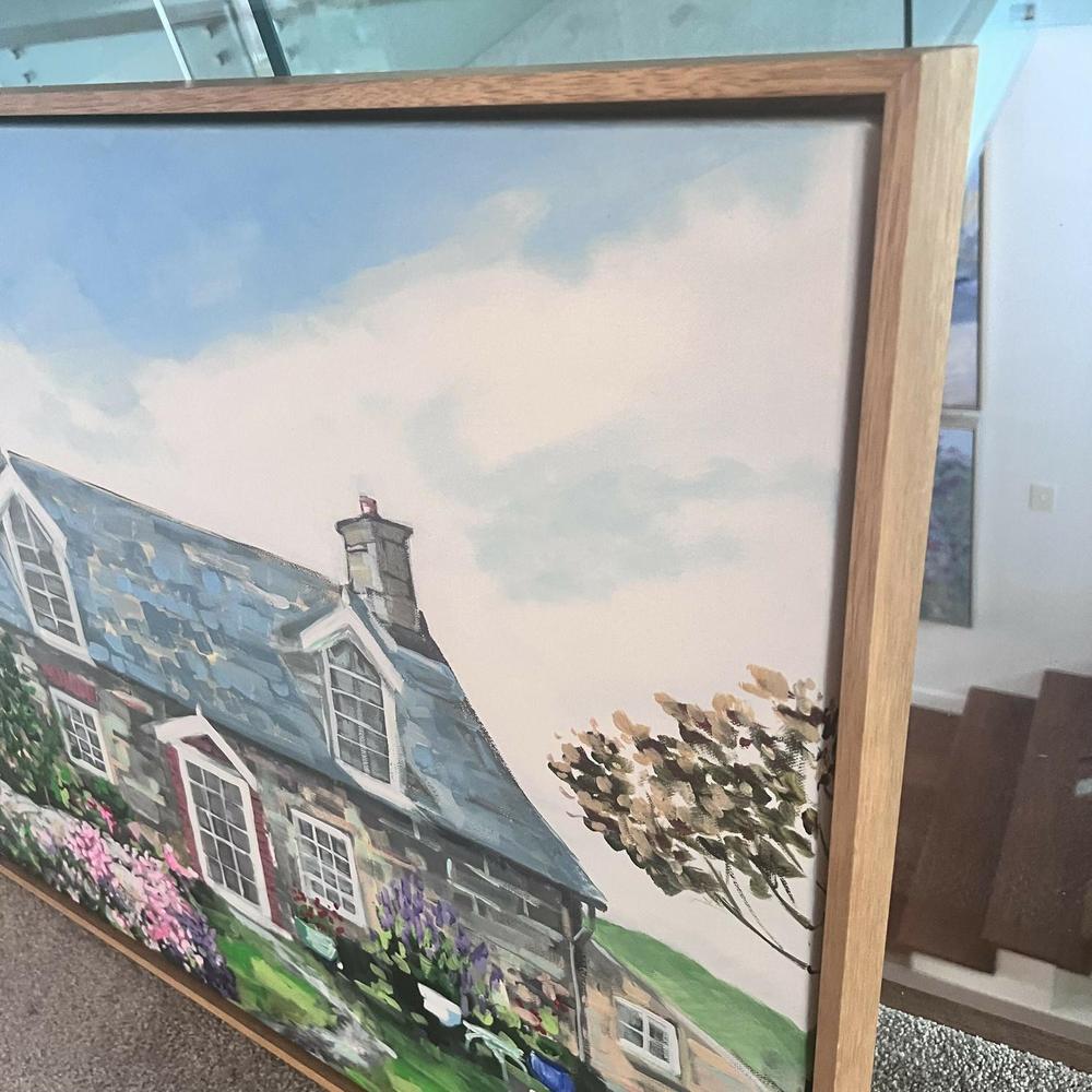 Coastal Cottage, Wales. Original painting by Meredith Howse.-by-Meredith Howse-original art-Gioia