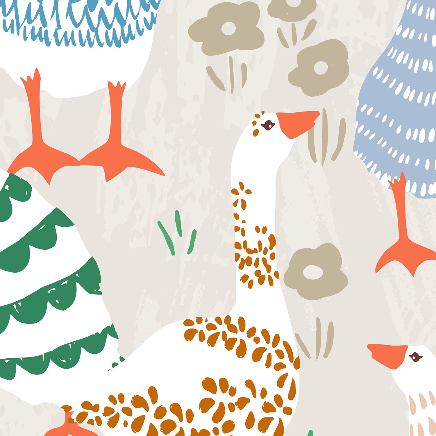 Colorful Patterned Geese