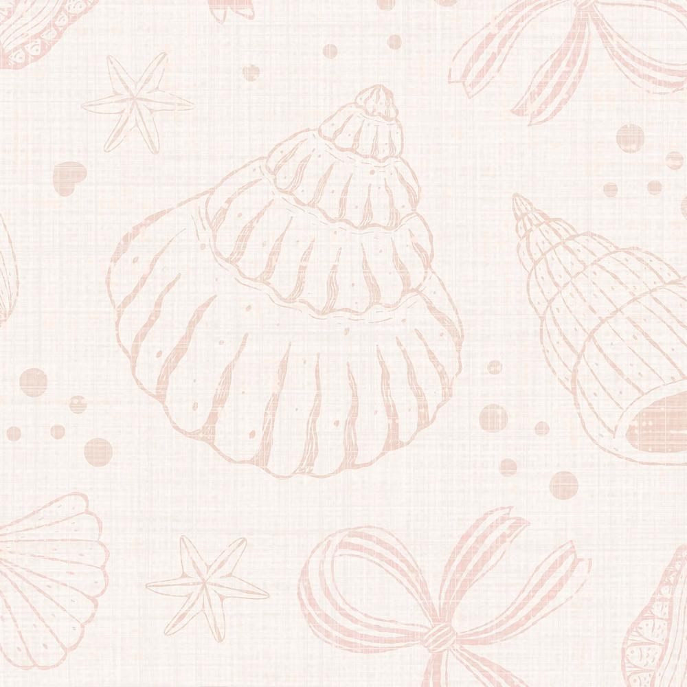 Coquette Seashells And Ribbon Bow-wallpaper-eco-friendly-easy-removal-Gioia Wall Art-3