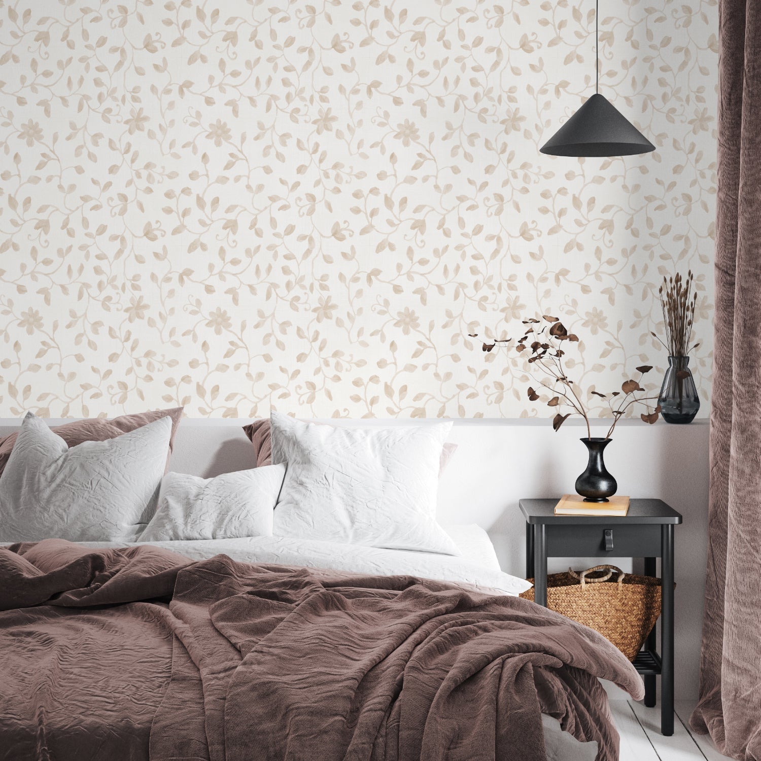 Cottage Garden Pattern Style F, Wallpaper