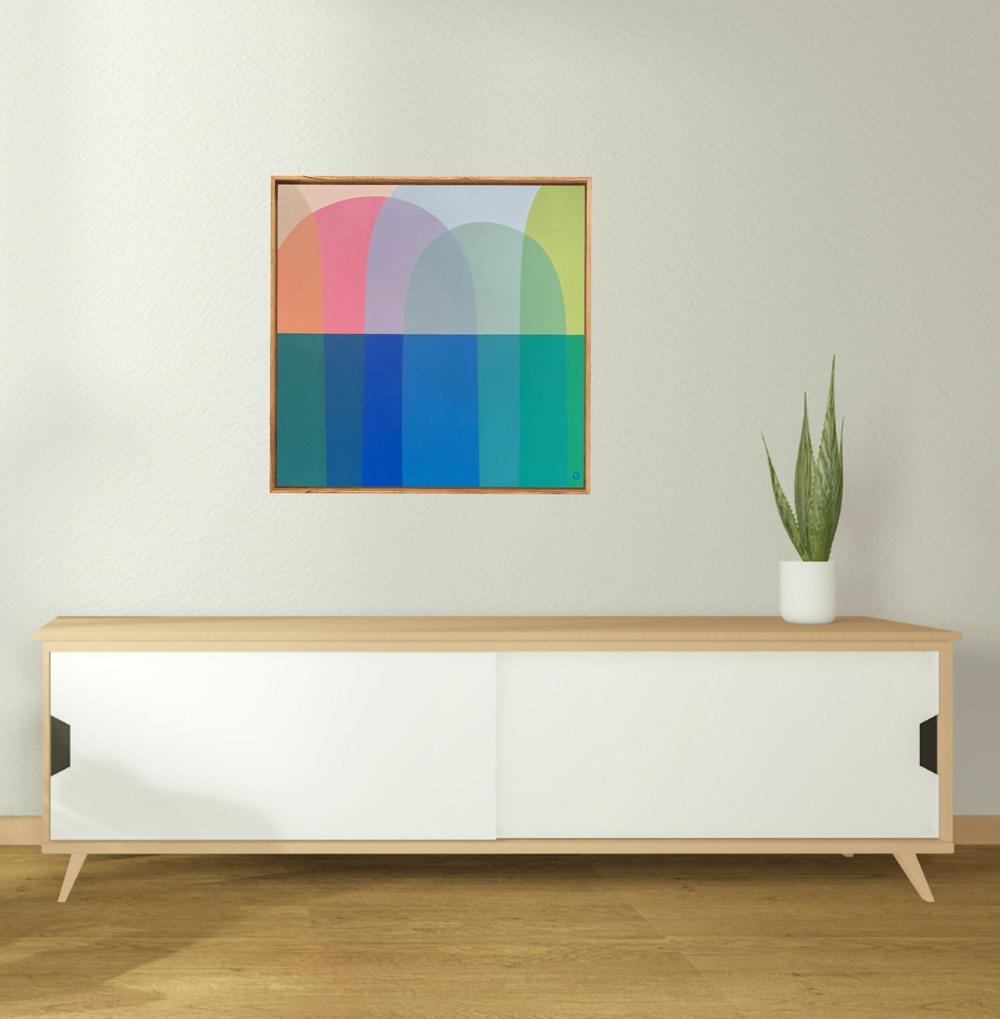 Daydreaming, Original Hand-Painted Canvas by Charlotte De Pace-by-Charlotte De Pace-original art-Gioia