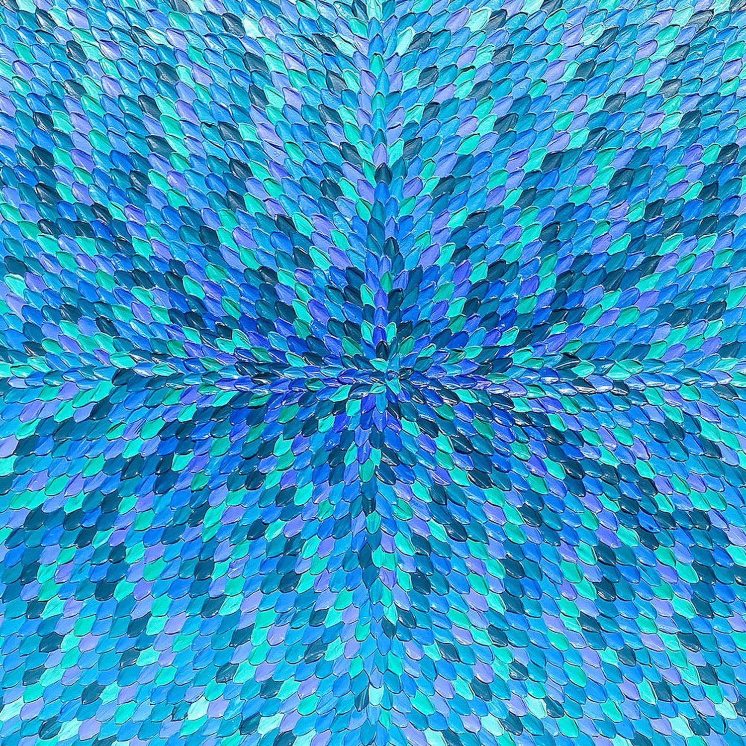 Blue Lagoon, Original Hand-Painted Canvas By Guzaliya Xavier