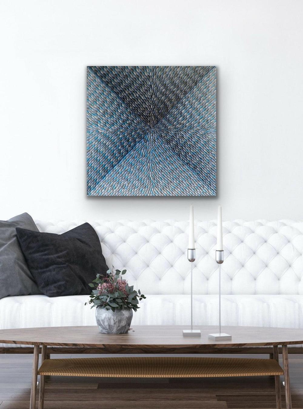 Dusk, Acrylic on Canvas,, 91.4x91.4cm by Guzaliya Xavier , Original Artwork-by-Guzaliya Xavier-original art-Gioia