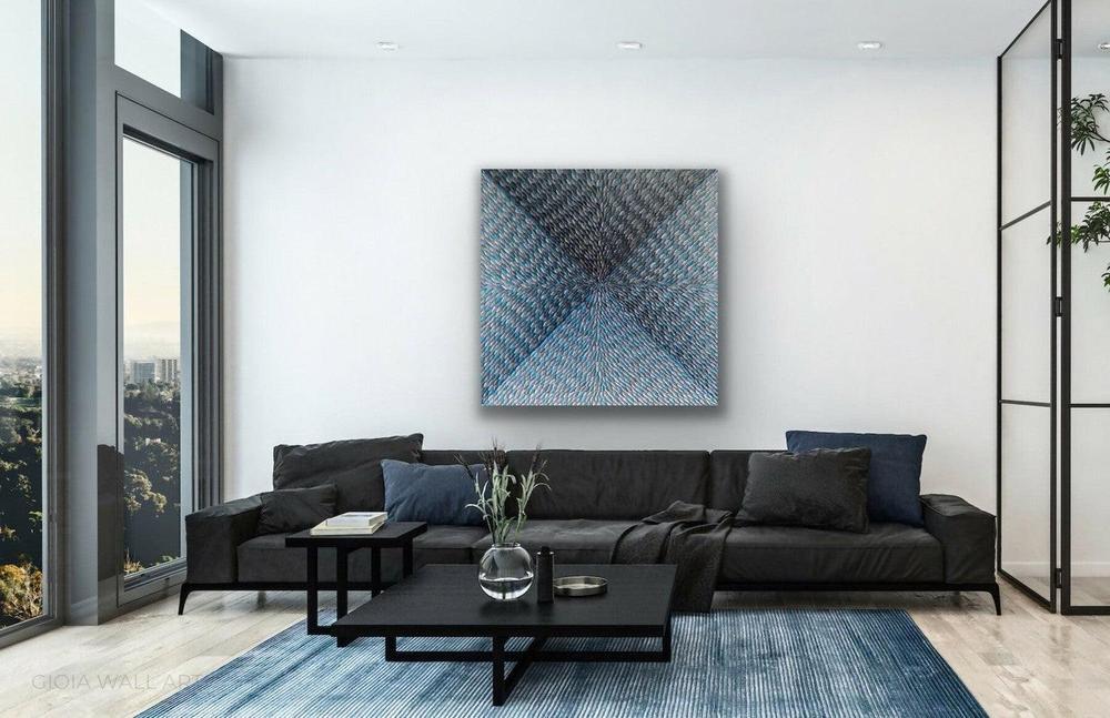 Dusk, Acrylic on Canvas,, 91.4x91.4cm by Guzaliya Xavier , Original Artwork-by-Guzaliya Xavier-original art-Gioia