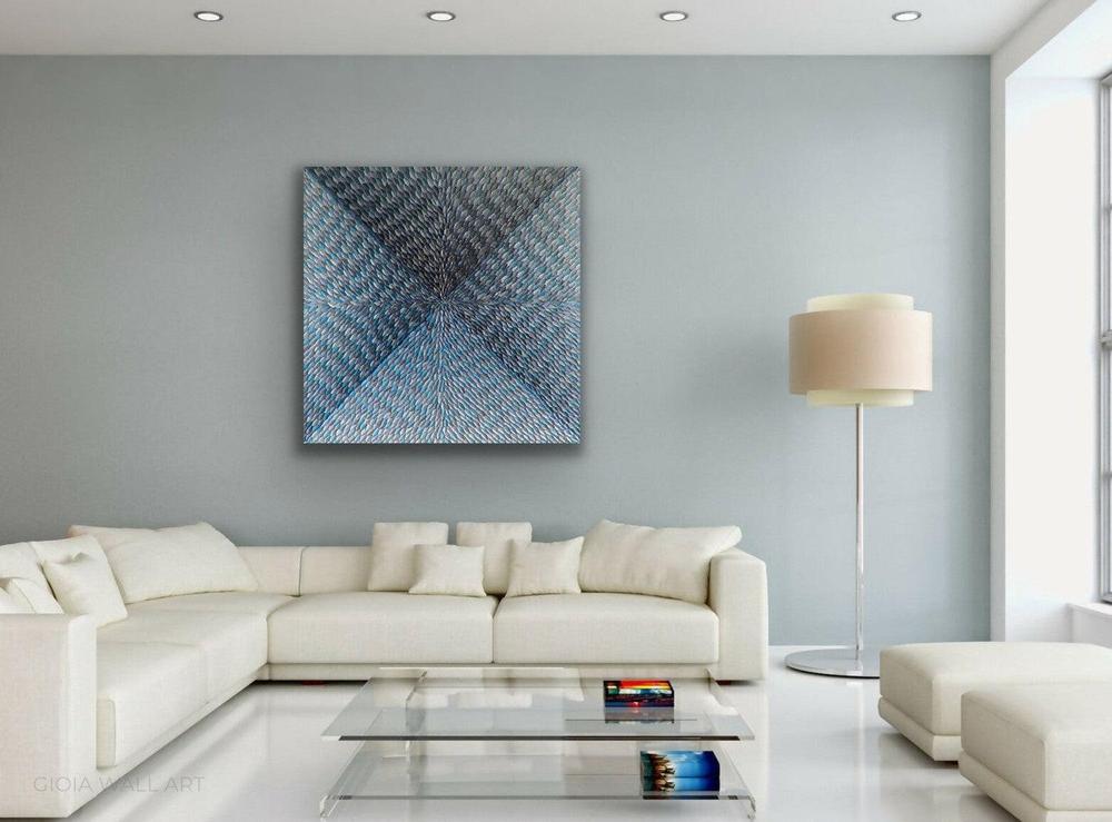 Dusk, Acrylic on Canvas,, 91.4x91.4cm by Guzaliya Xavier , Original Artwork-by-Guzaliya Xavier-original art-Gioia