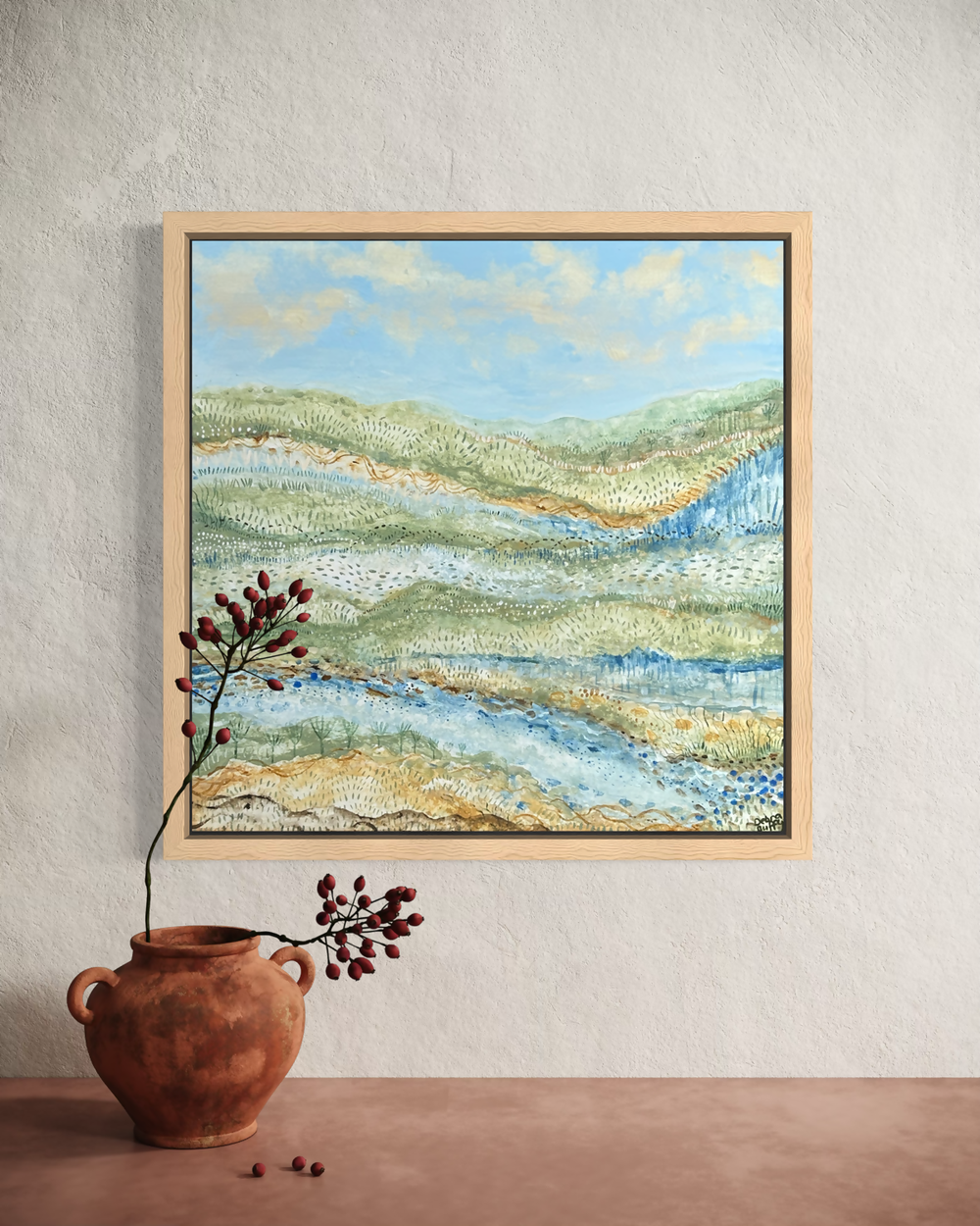 Earth in Gentle Motion-by-Debra Duffy-original art-Gioia