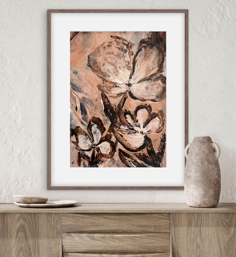 Earthen Blooming-by-Carrie Welsh-original art-Gioia
