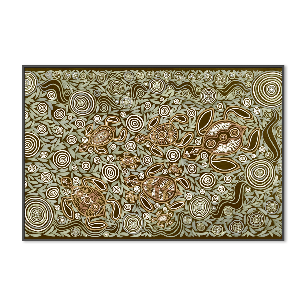 Turtles In Deep Water Dreaming, Brown tone